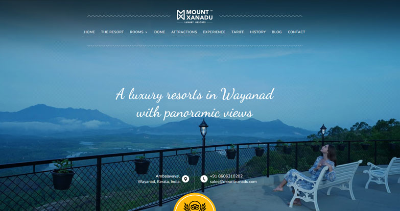 resort web design Kerala